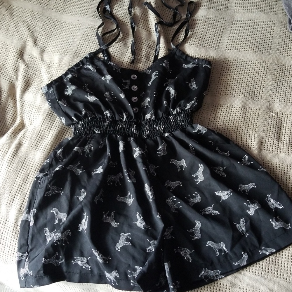 Zebra Printed Romper